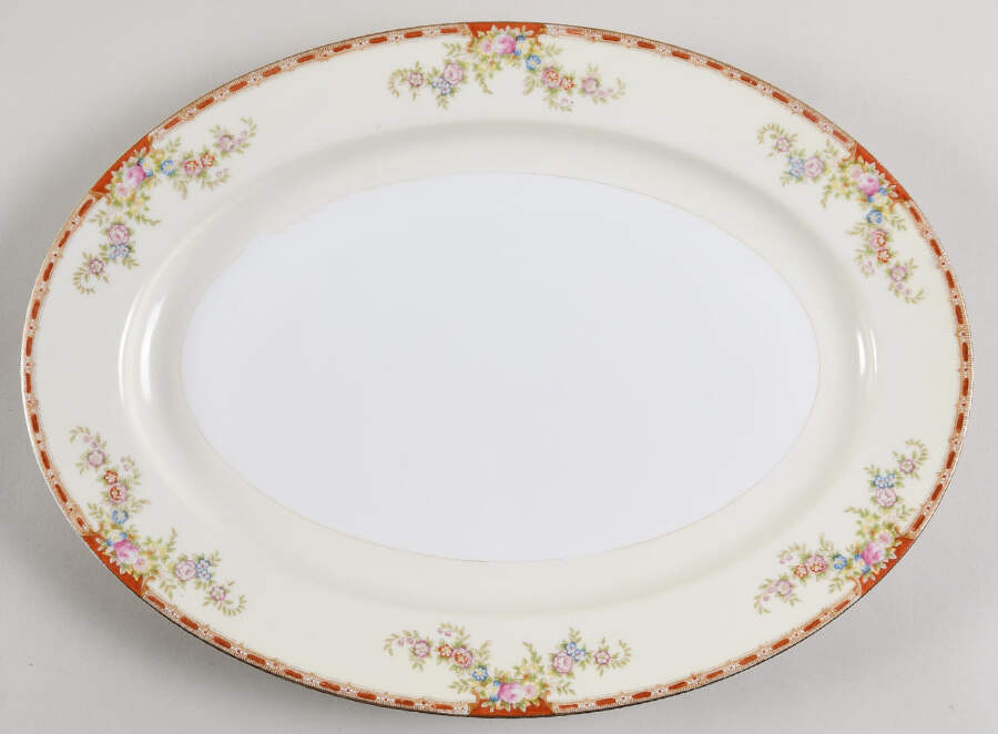 Ogden 14" Oval Serving Platter by Grace-1
