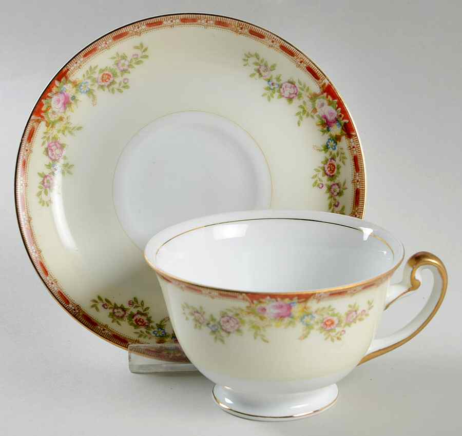 Ogden Footed Cup & Saucer Set by Grace-1