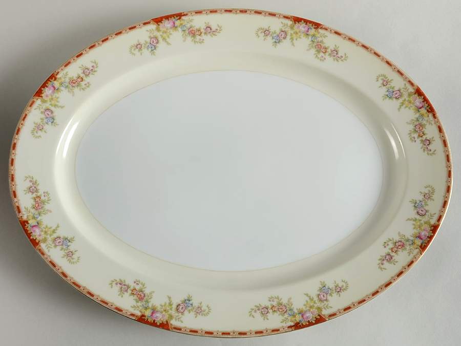 Ogden 15" Oval Serving Platter by Grace-1
