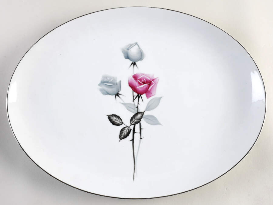 Patrician 16" Oval Serving Platter by Gold China-1