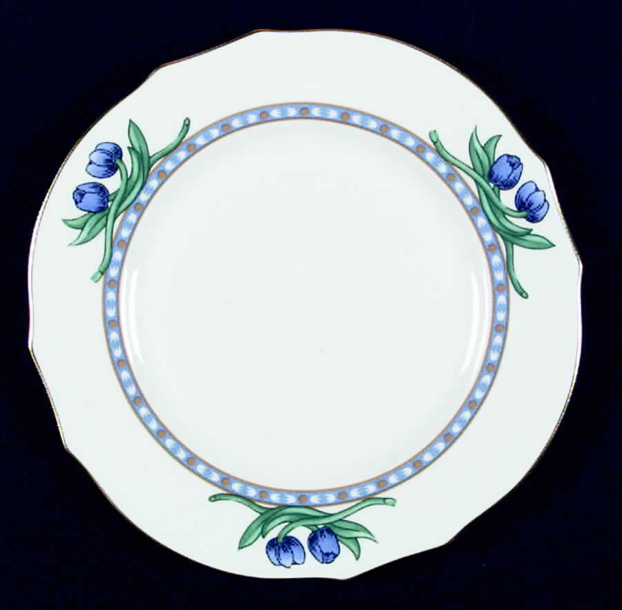 Tulipano Blu Salad Plate by Ginori 1735-1