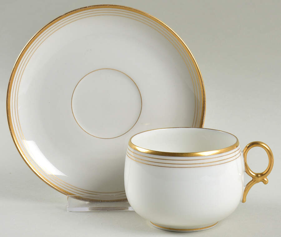 GUE235 Flat Cup & Saucer Set by WM Guerin-1