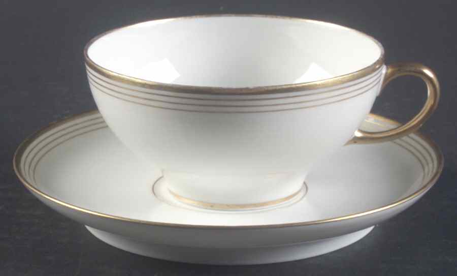 GUE235 Flat Cup & Saucer Set by WM Guerin-1