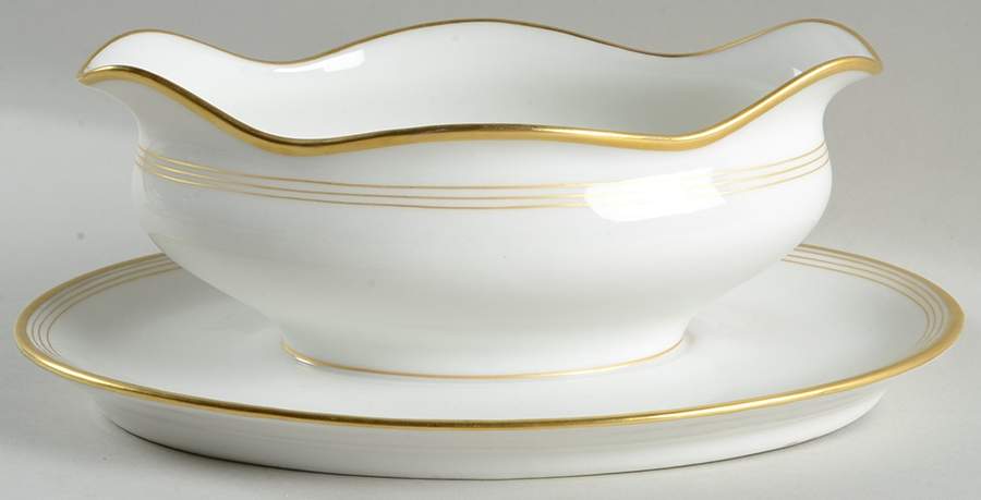 GUE235 Gravy Boat with Attached Underplate by WM Guerin-1