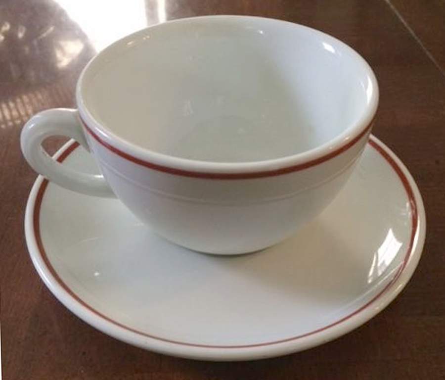 GIN67 Flat Cup & Saucer Set by Ginori 1735-1