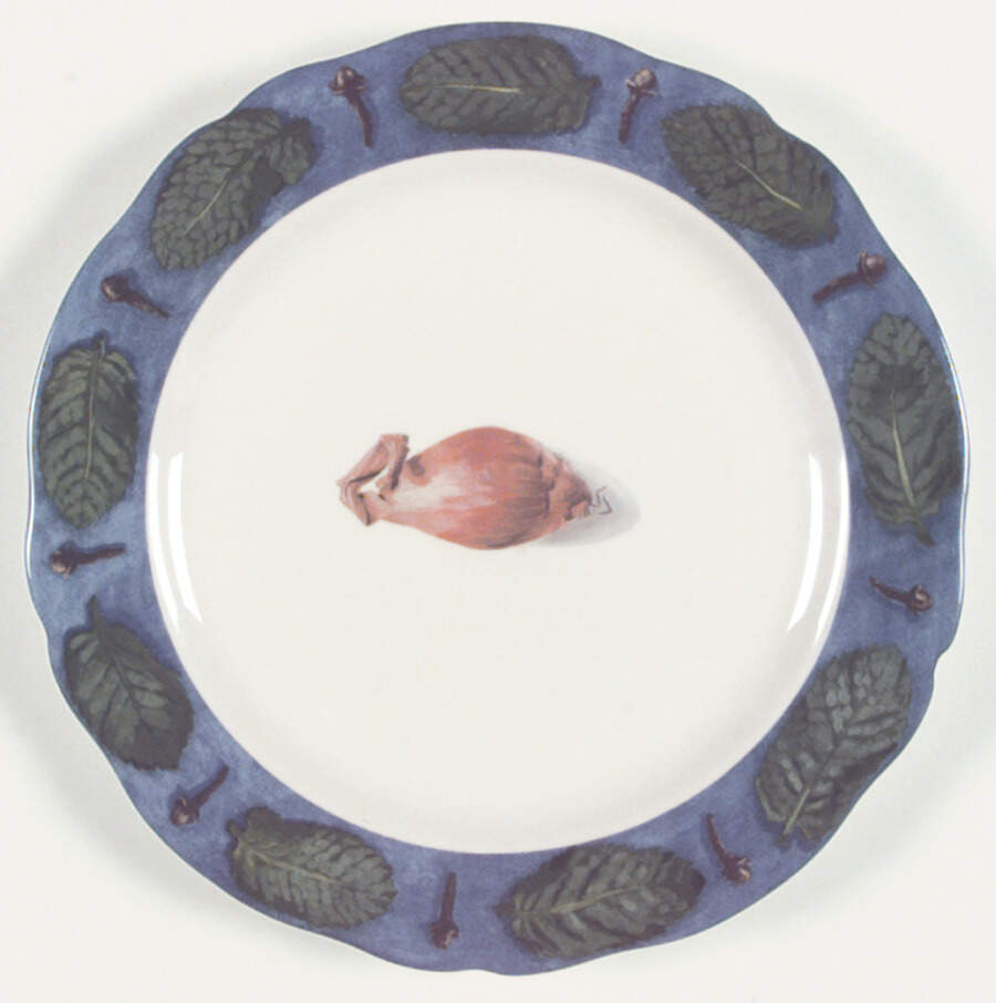 Poivre Et Sel Blue Salad/Dessert Plate by Faiencerie De Gien-1