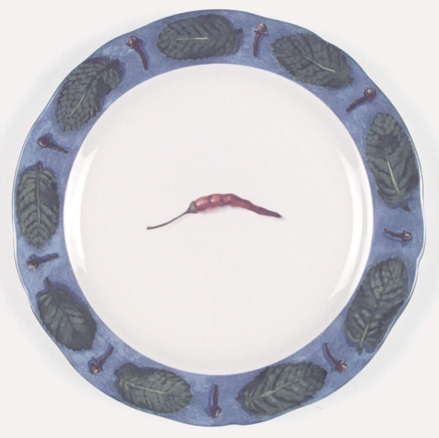 Poivre Et Sel Blue Salad/Dessert Plate by Faiencerie De Gien-1