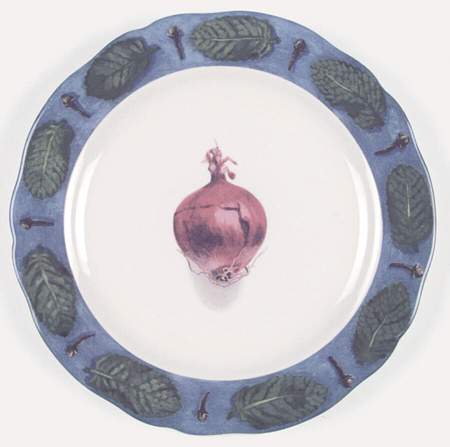 Poivre Et Sel Blue Salad/Dessert Plate by Faiencerie De Gien-1
