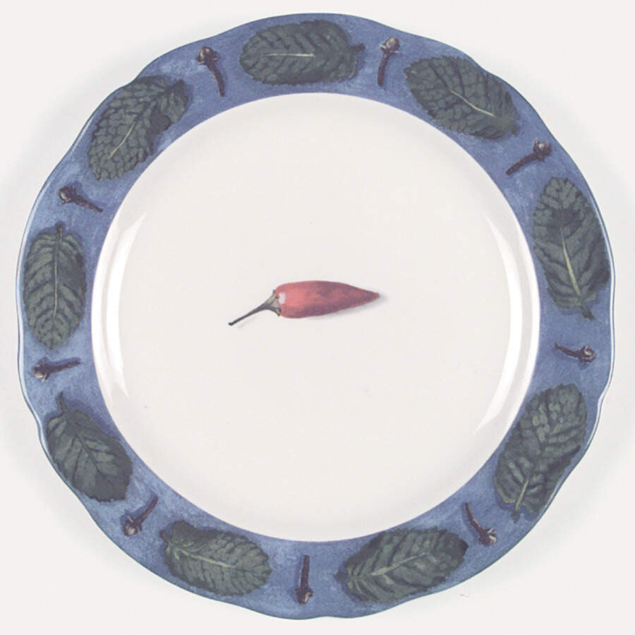 Poivre Et Sel Blue Salad/Dessert Plate by Faiencerie De Gien-1