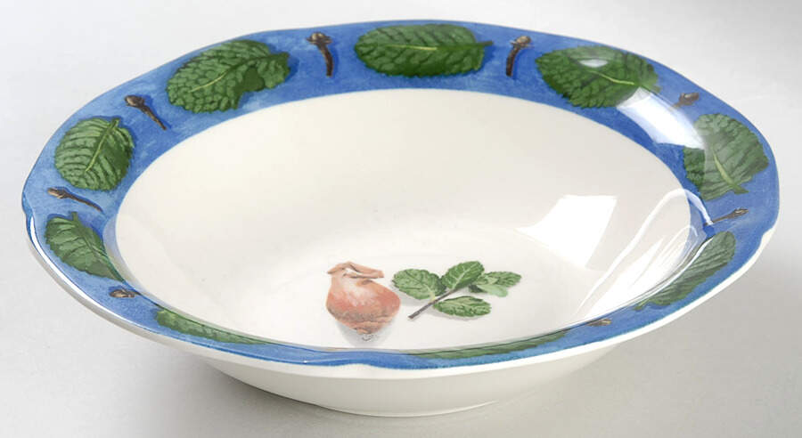 Poivre Et Sel Blue Coupe Cereal Bowl by Faiencerie De Gien-1