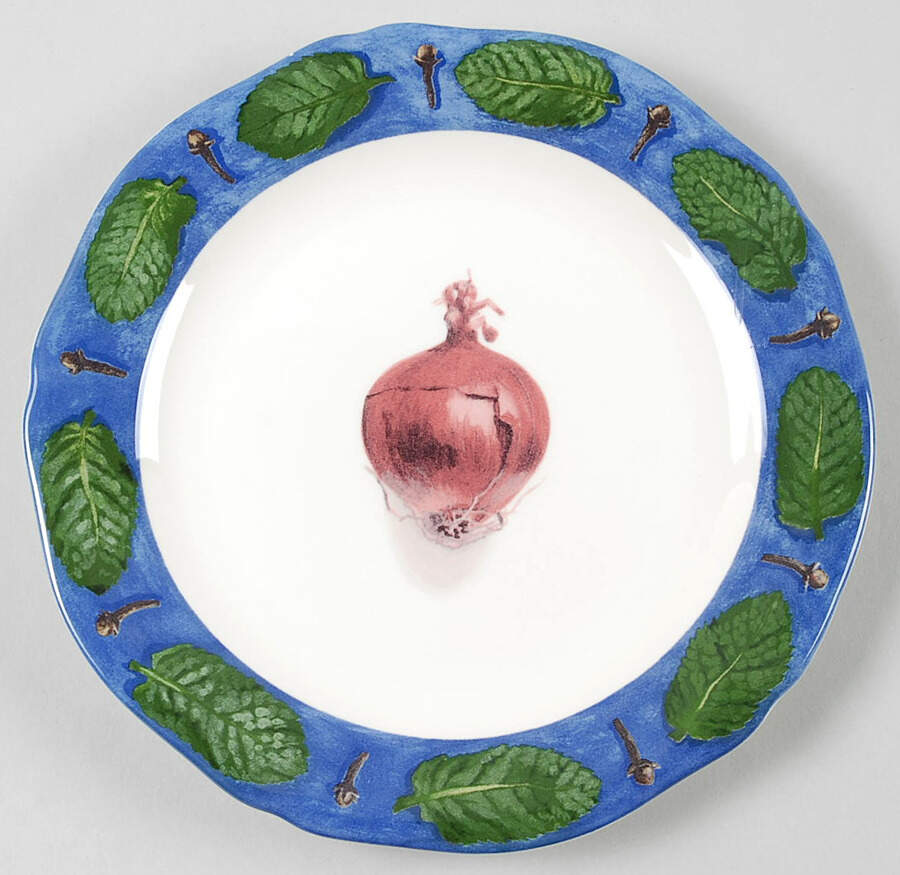 Poivre Et Sel Blue Canape Plate by Faiencerie De Gien-1
