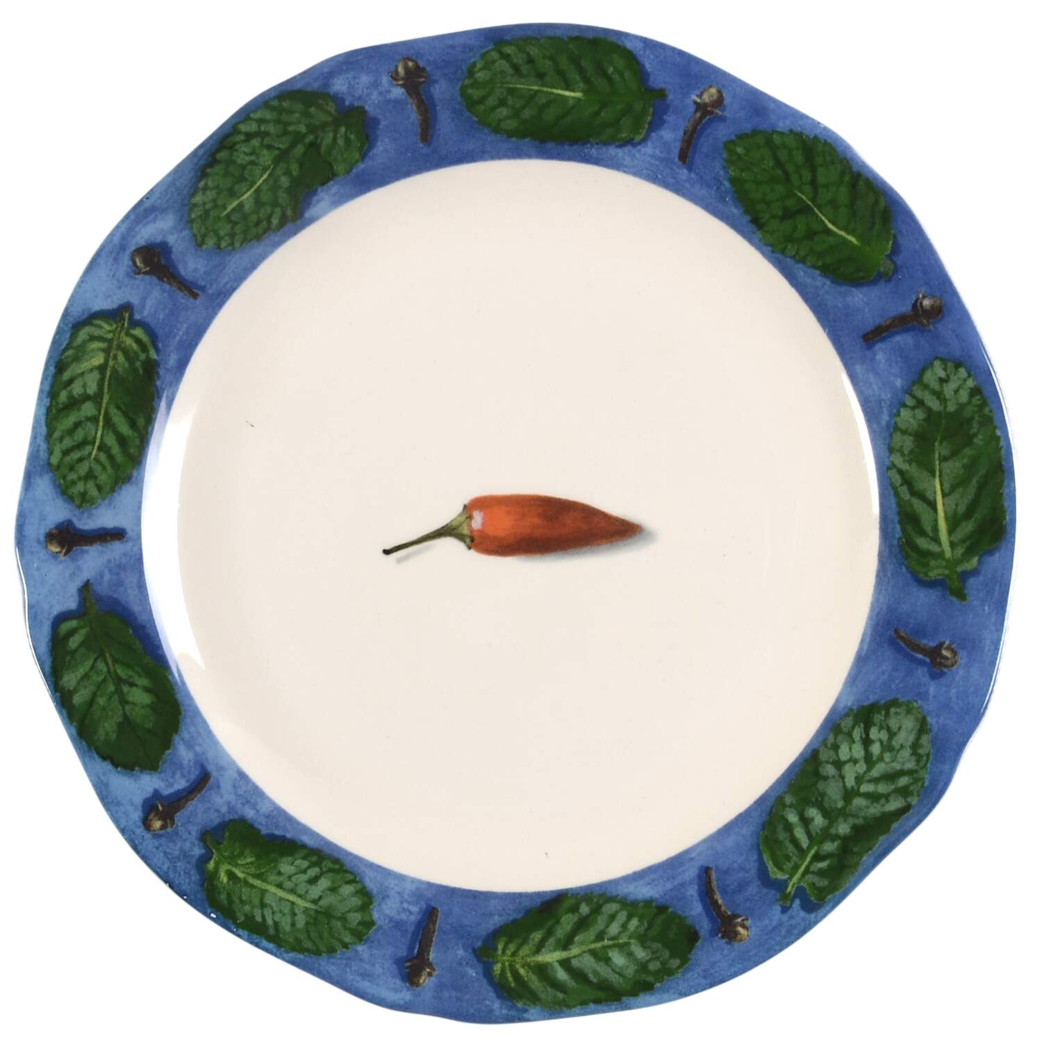 Poivre Et Sel Blue Canape Plate by Faiencerie De Gien-1