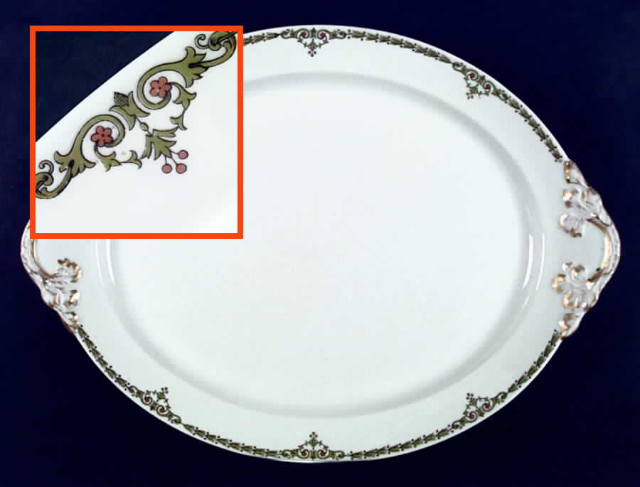 GUE252 14" Oval Serving Platter by WM Guerin-1