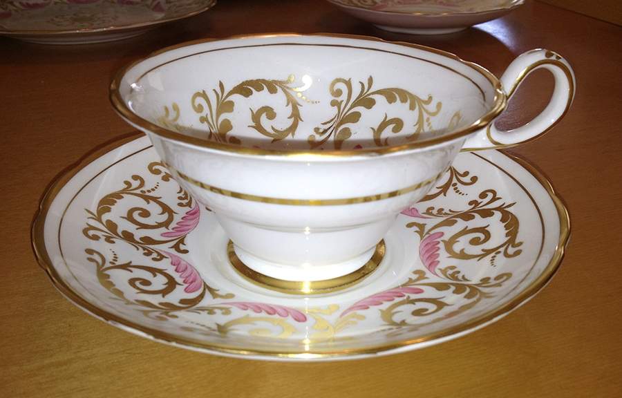 GRO12 Footed Cup & Saucer Set by Grosvenor-1