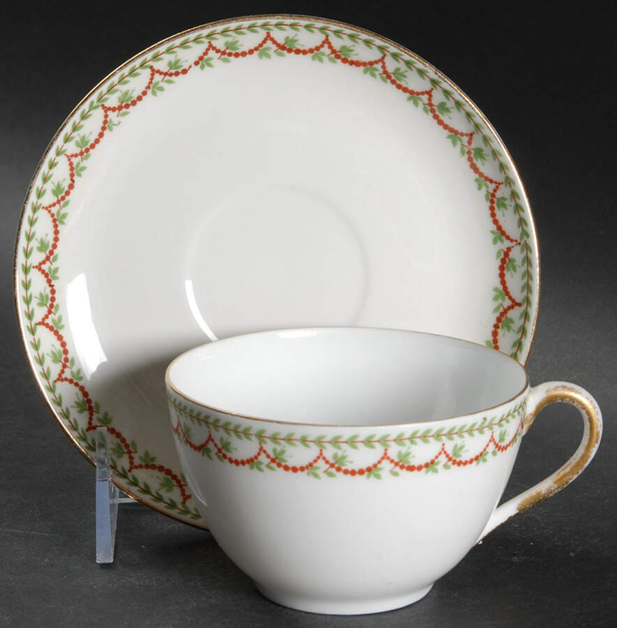 GUE259G Flat Cup & Saucer Set by WM Guerin-1