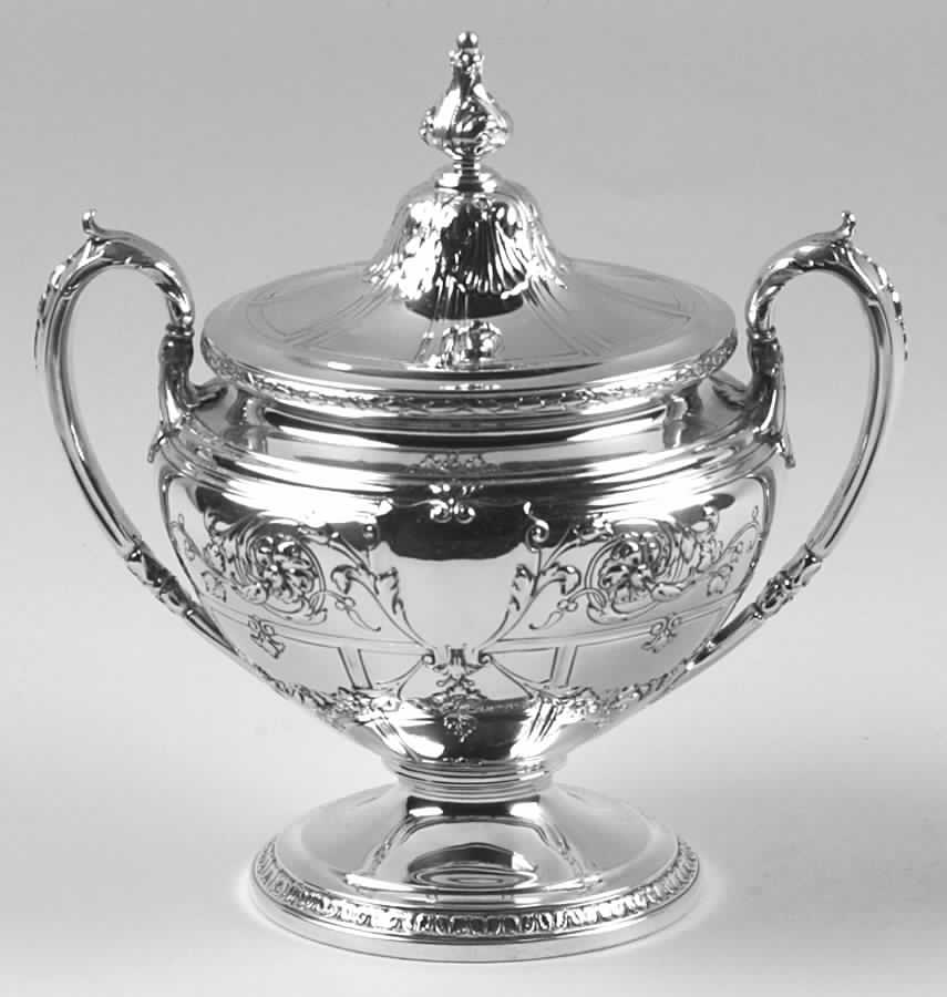 A11351 (Sterling, Hollowware) Sugar Bowl & Lid by Gorham Silver-1