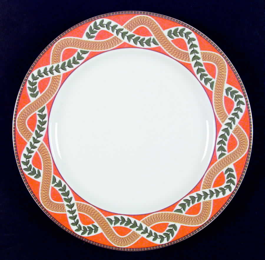 Villa Amalfi Orange Dinner Plate by Bill Goldsmith-1
