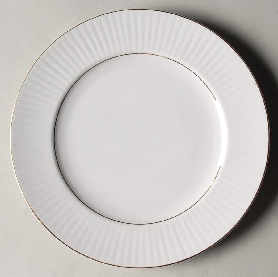 Black Tie (Gold Trim) Salad Plate by Gibson Designs-1