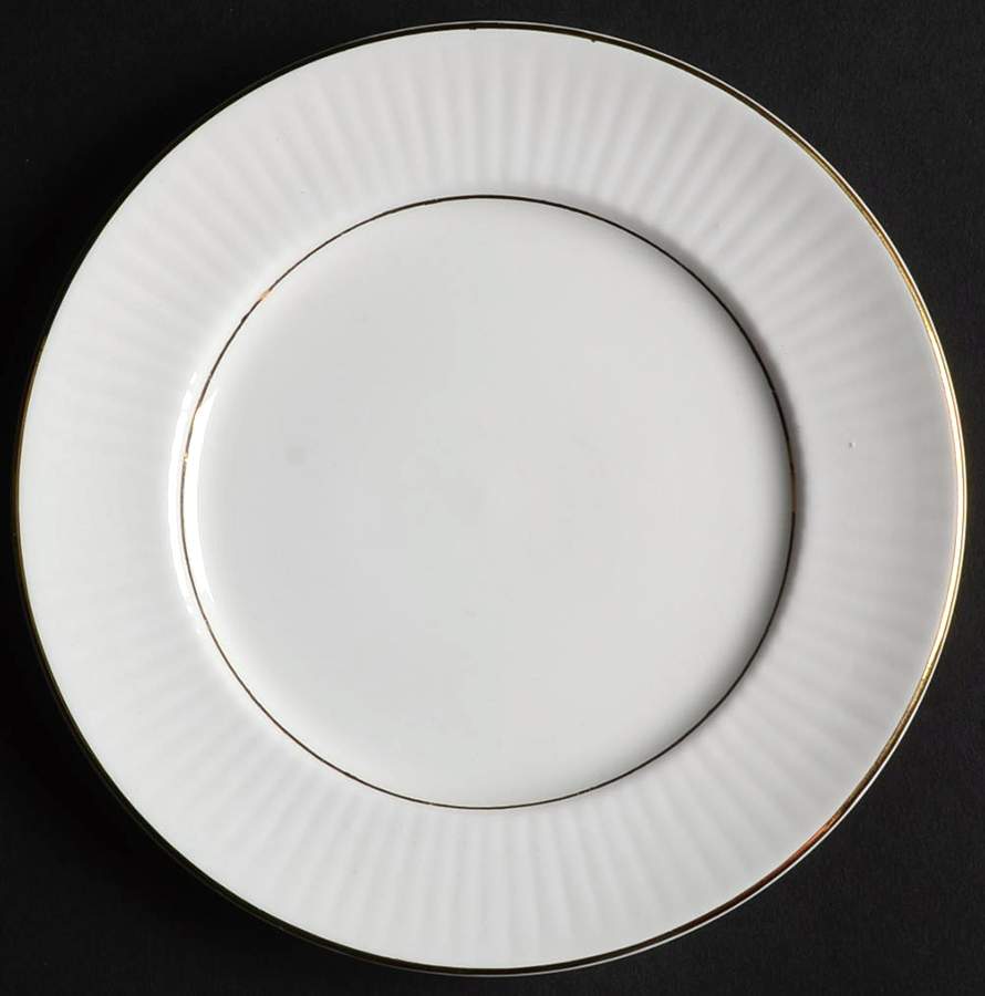 Black Tie (Gold Trim) Bread & Butter Plate by Gibson Designs-1