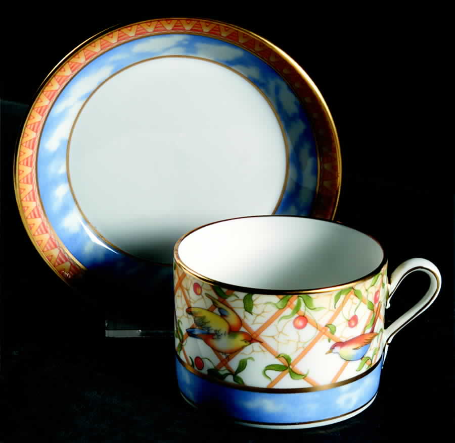 Pitti Palace Flat Cup & Saucer Set by Ginori 1735-1