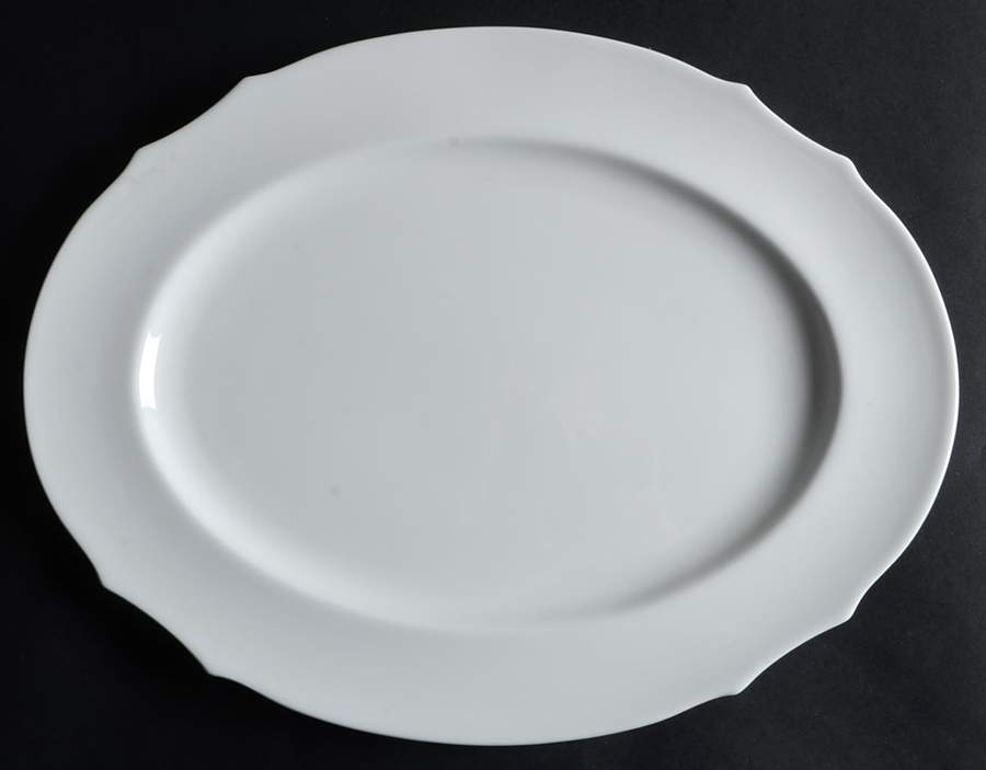 Bianco White (Duchessa Shape) 15" Oval Serving Platter by Ginori 1735-1