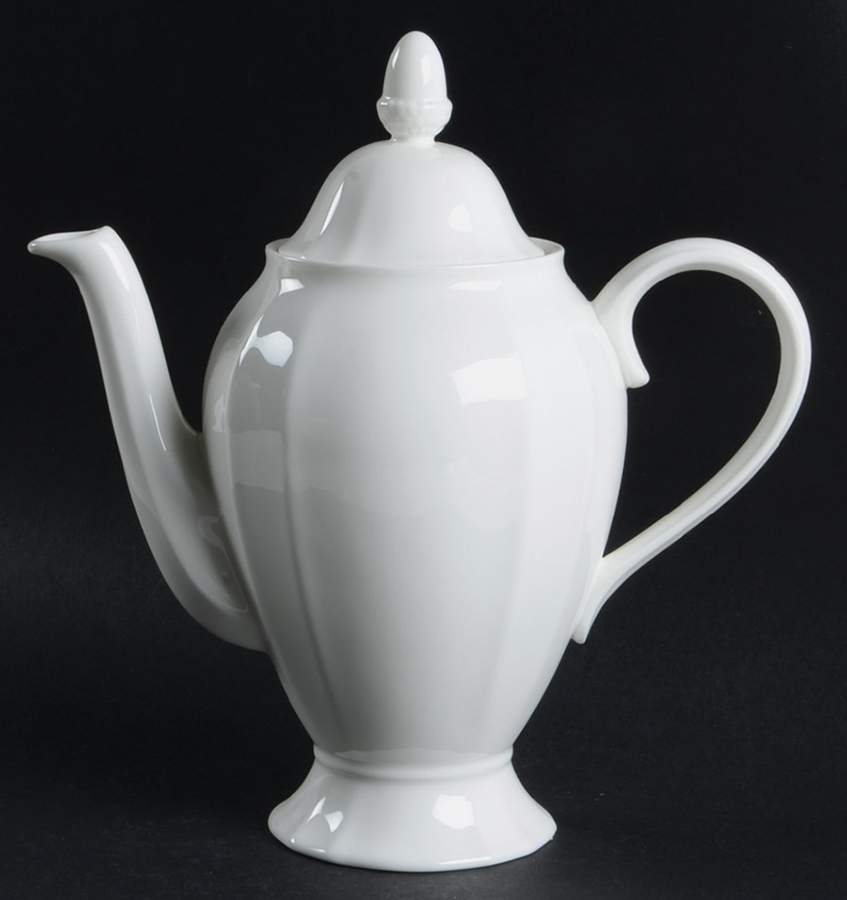Bianco White (Duchessa Shape) Coffee Pot & Lid by Ginori 1735-1
