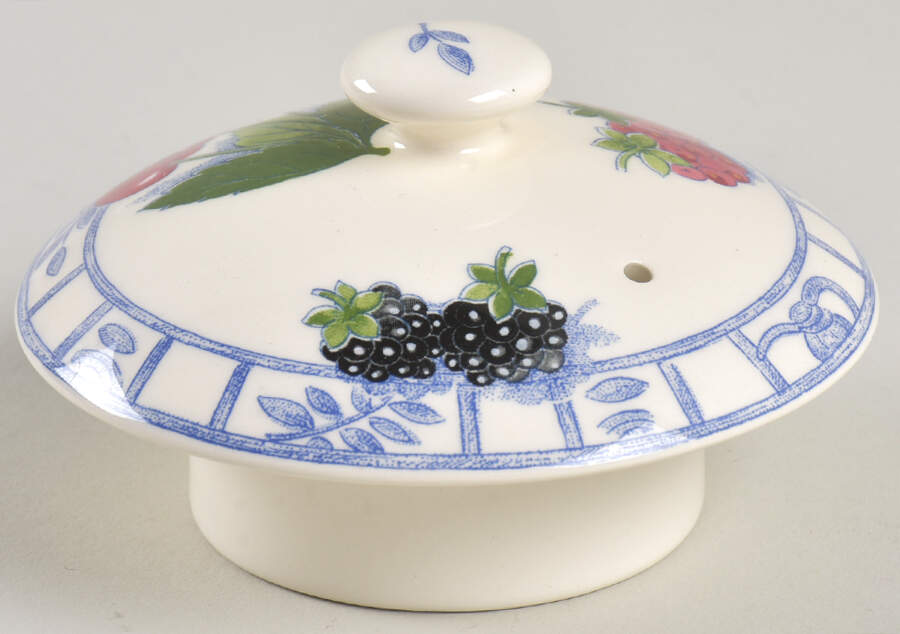 Oiseau Bleu (Fruit) Lid for Small Teapot by Faiencerie De Gien-1