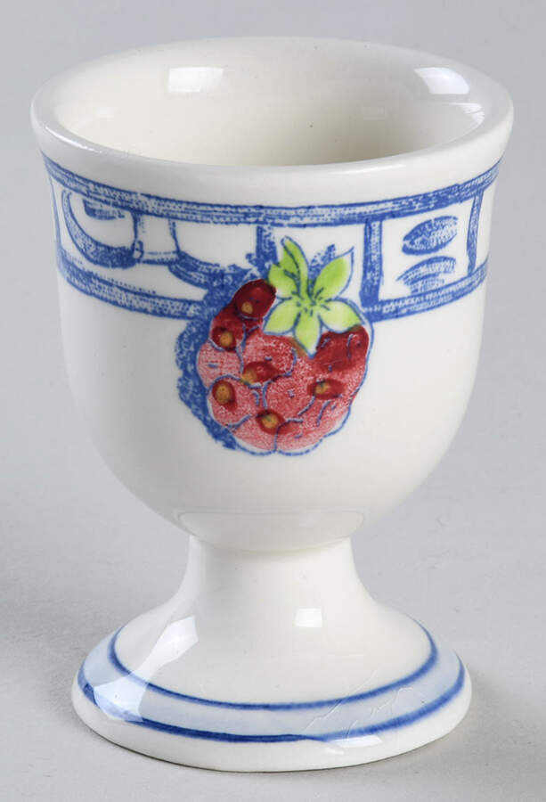 Oiseau Bleu (Fruit) Single Egg Cup by Faiencerie De Gien-1