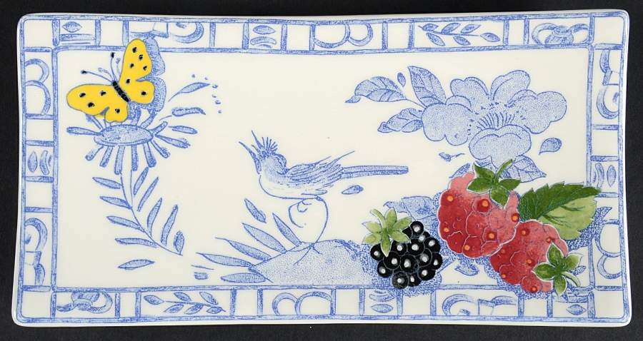 Oiseau Bleu (Fruit) Letter Tray by Faiencerie De Gien-1