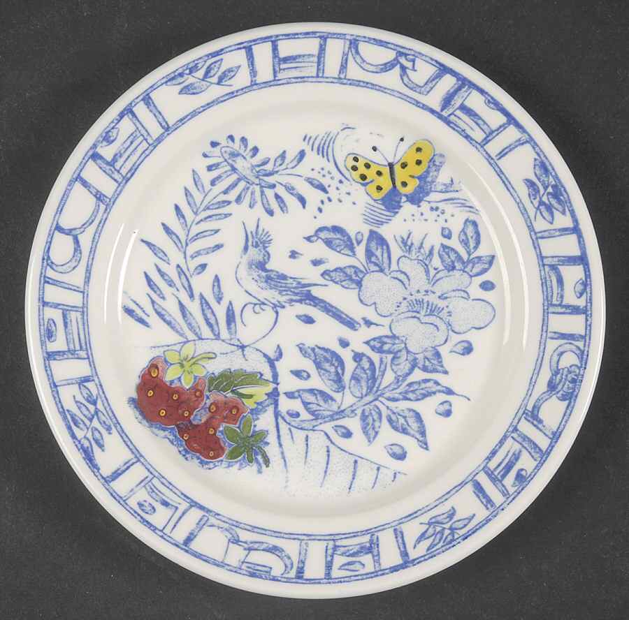 Oiseau Bleu (Fruit) Wine Bottle Coaster by Faiencerie De Gien-1