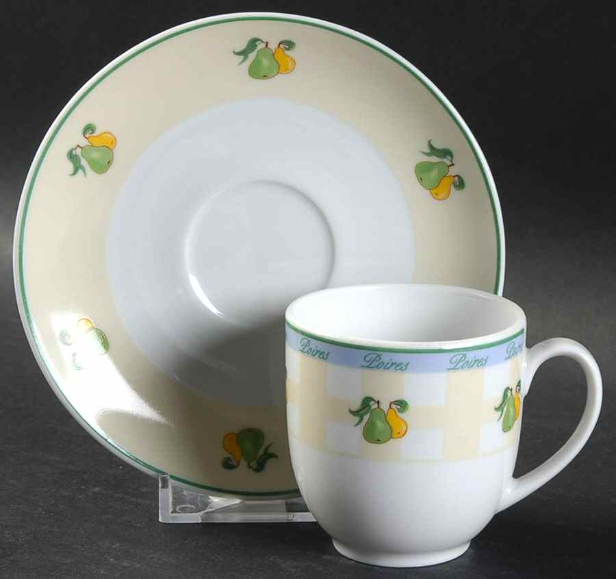 GDE2 Flat Demitasse Cup & Saucer Set by Guy Degrenne-1
