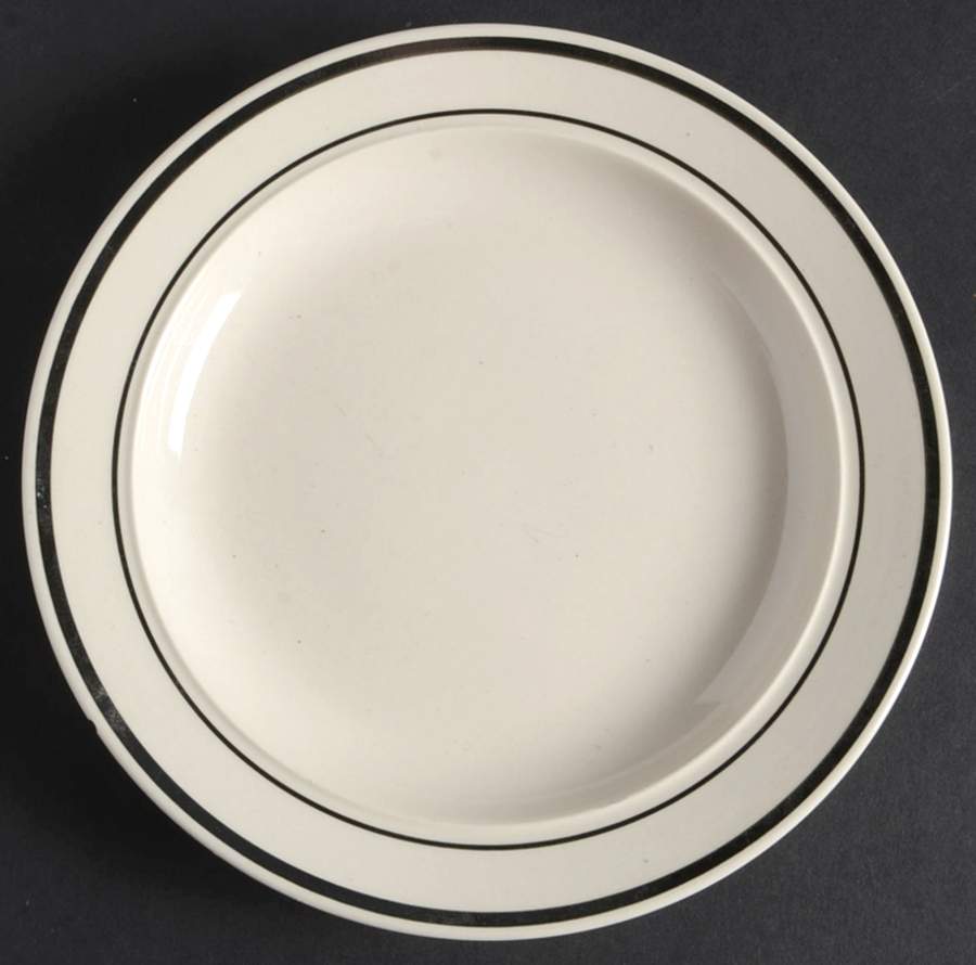 Basic Living Black Bread & Butter Plate by Gibson Designs-1