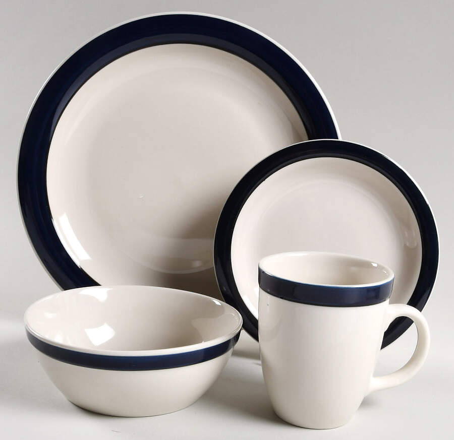 Back To Basics Cobalt 4 Piece Place Setting by Gibson Designs-1