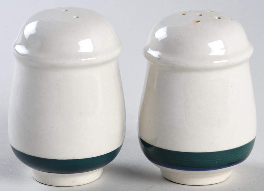 Back To Basics Green Salt & Pepper Set by Gibson Designs-1