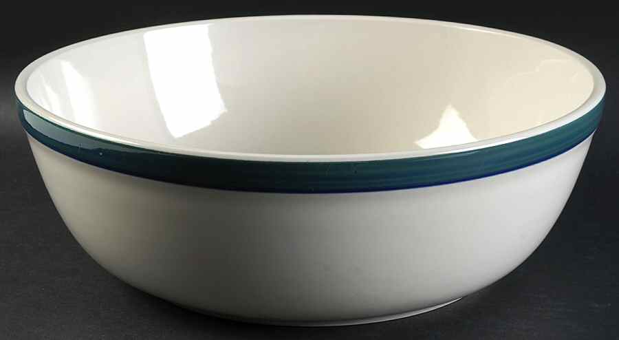 Back To Basics Green 11" Large Salad Serving Bowl by Gibson Designs-1