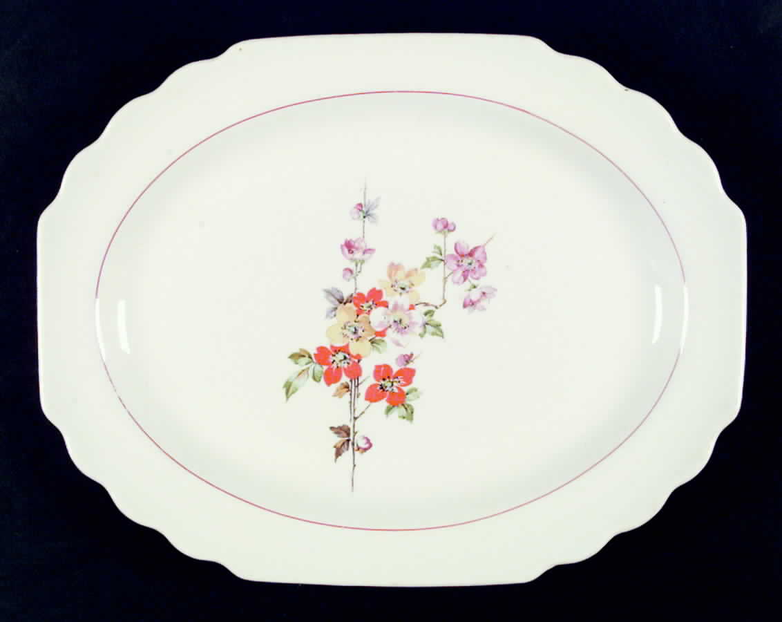 GEO58R 13" Oval Serving Platter by WS George-1