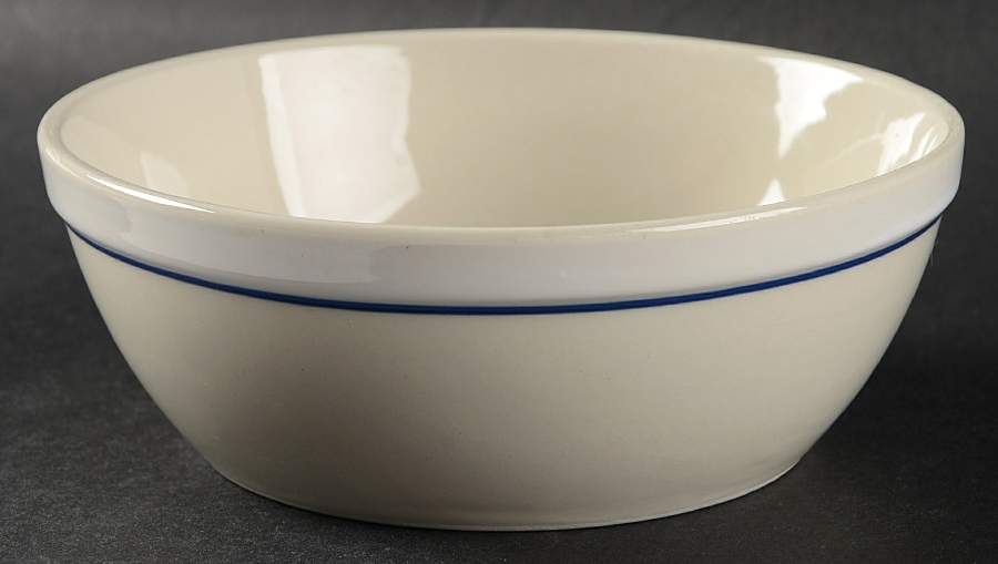 Casualware White Rim Blue Coupe Cereal Bowl by Gibson Designs-1