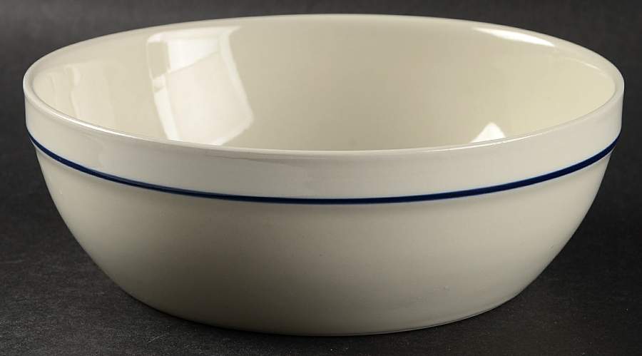 Casualware White Rim Blue Coupe Soup Bowl by Gibson Designs-1