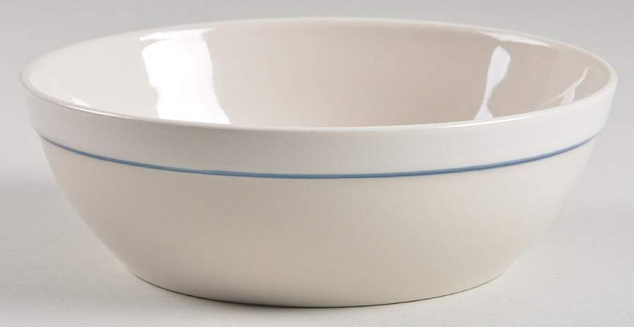Casualware White Rim Blue Coupe Soup Bowl by Gibson Designs-1