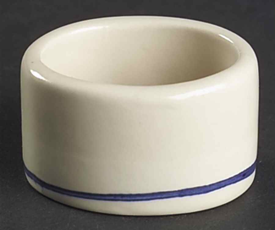 Casualware White Rim Blue Napkin Ring by Gibson Designs-1