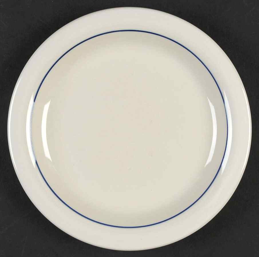 Casualware White Rim Blue Salad/Dessert Plate by Gibson Designs-1