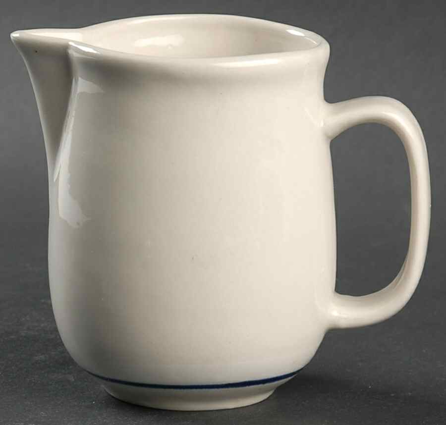 Casualware White Rim Blue Creamer by Gibson Designs-1