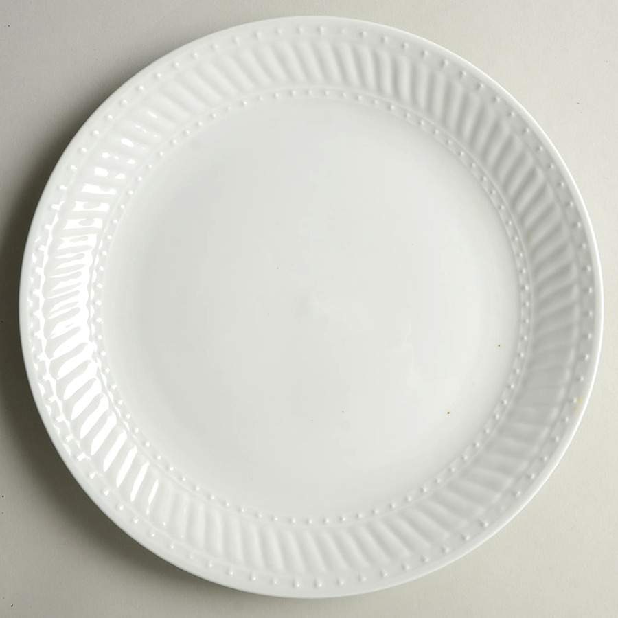 Braid Rimmed Coupe Dinner Plate by Gibson Designs-1