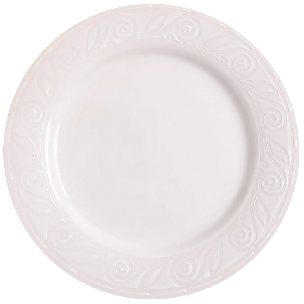 Amaretto White Dinner Plate by Gibson Designs-1