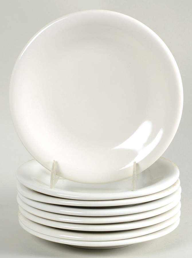 Colour Flavours White Salad/Dessert Plate - Set of 8 by Gibson Designs-1