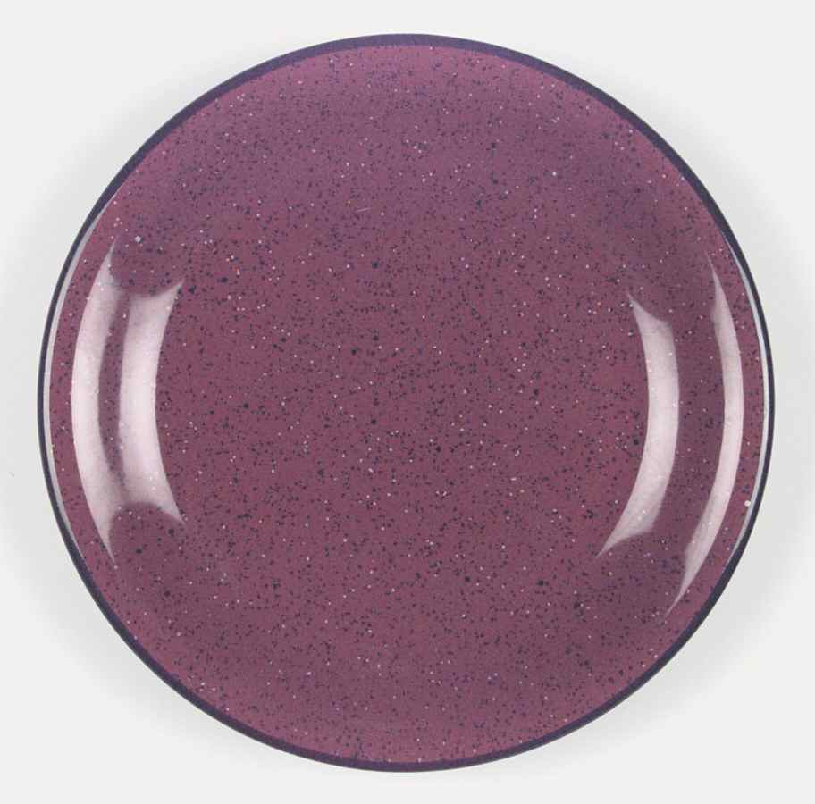 Main St Speckled Burgundy Dinner Plate by Gibson Designs-1