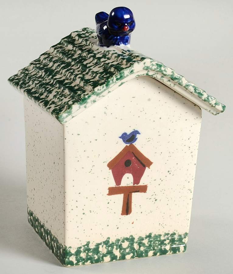 Bird House 6" Storage Jar & Lid by Gibson Designs-1