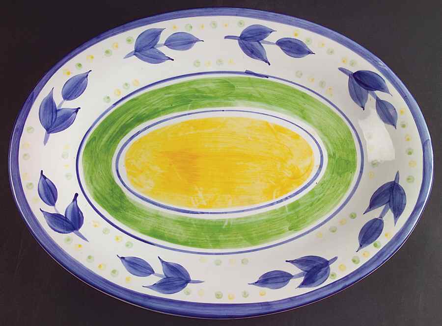 Bernini 16" Oval Serving Platter by Gibson Designs-1