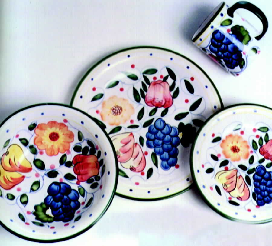 Mediterranean Garden (With Flowers) Dinner Plate by Gibson Designs-1