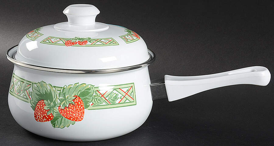 Strawberry  2 Quart Metal Covered Saucepan by Gibson Designs-1